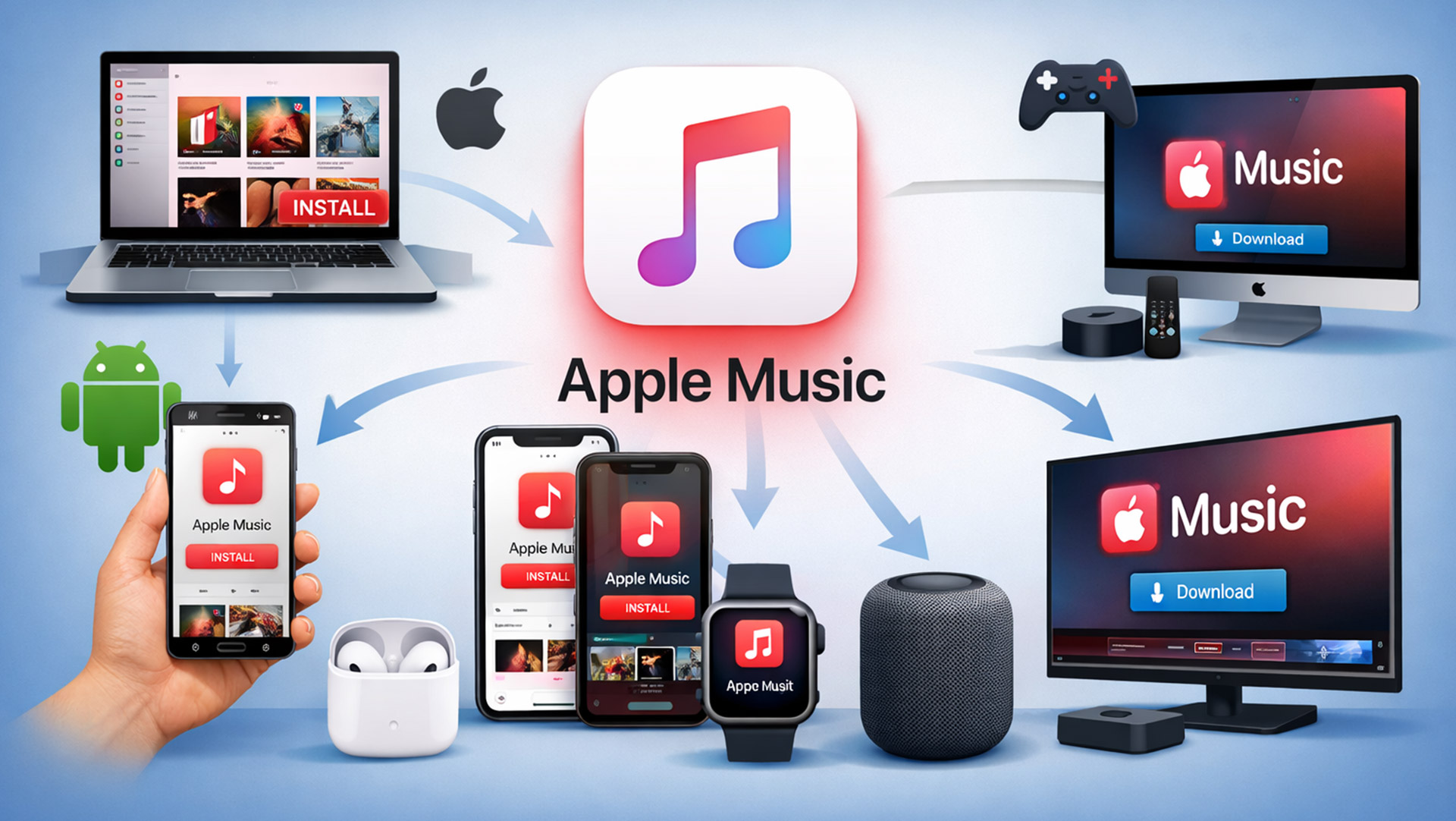 آموزش نصب اپل موزیک در دستگاههای مختلف